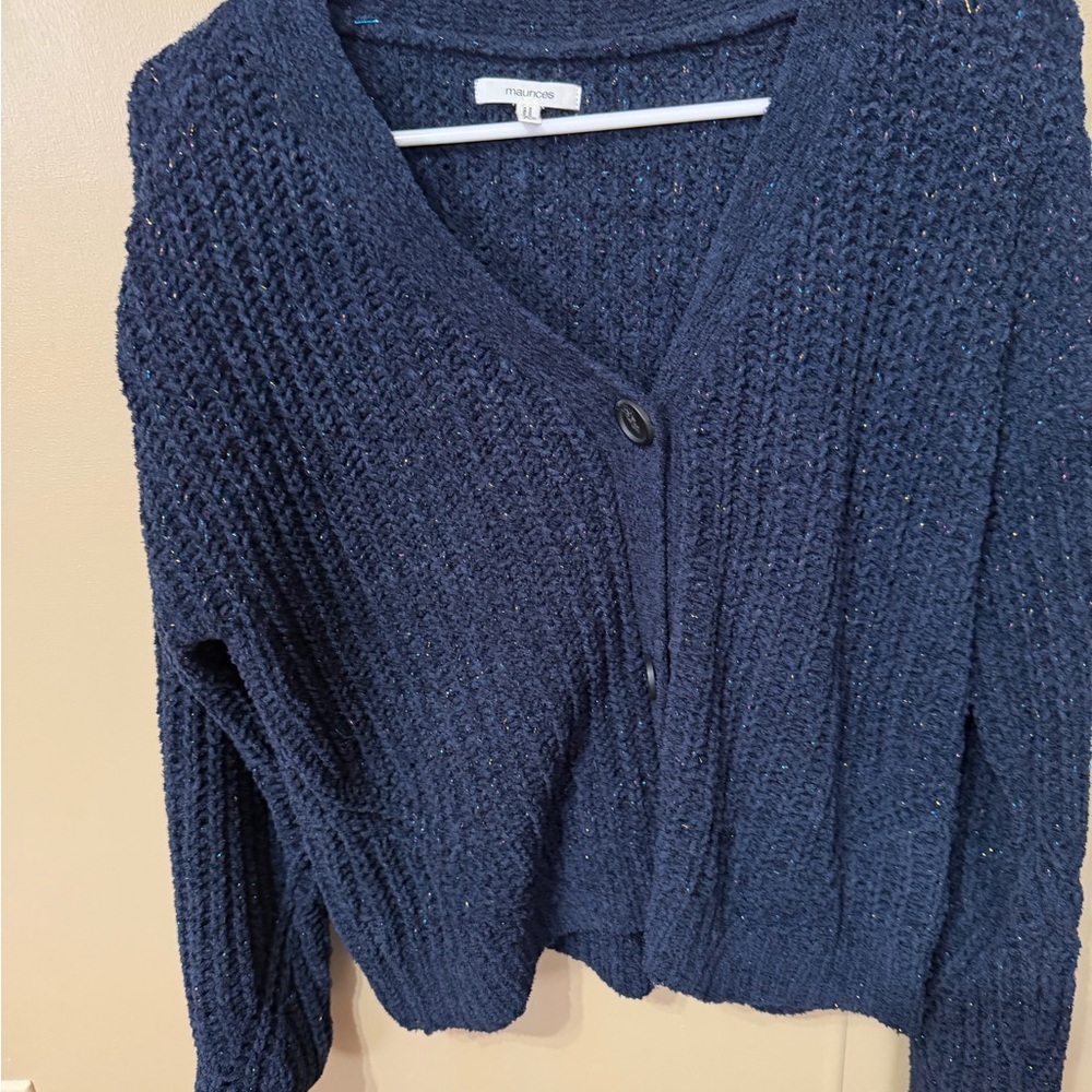 Maurices Navy Blue Cardigan Sweater